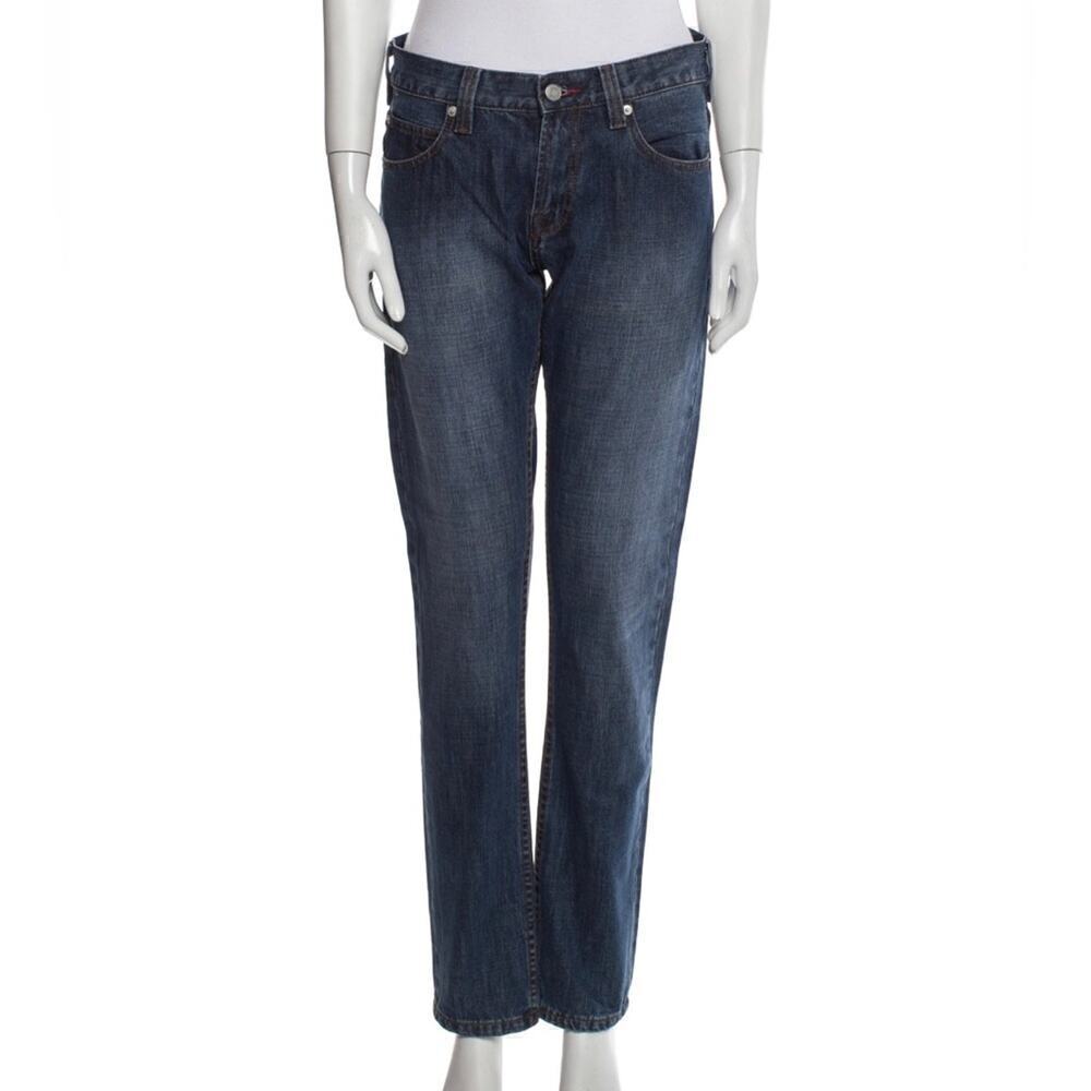 Burton Straight Leg Medium Wash Mid Rise Jeans